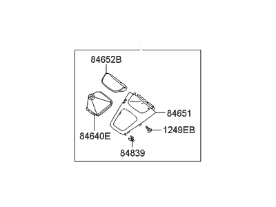 Hyundai 84650-2E550-X9 Cover Assembly-Console Upper