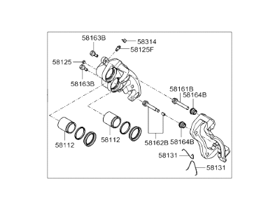 Hyundai Brake Caliper - 58180-4ZA70