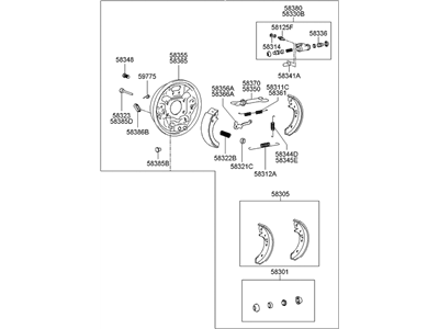 Hyundai 58360-25010 Brake Assembly-Rear,RH