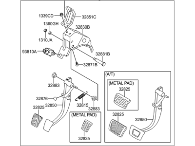 Hyundai 32800-2V310 Pedal Assembly-Brake