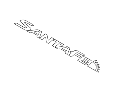 Hyundai 86310-B8000 Santafe Emblem, Left