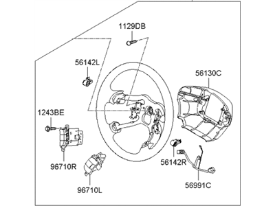 Hyundai 56110-3L600-B9 Steering Wheel Assembly