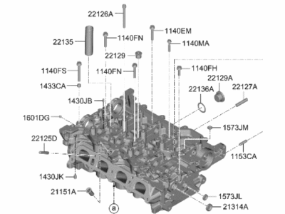 2021 Hyundai Elantra Cylinder Head - 517N5-2MU00
