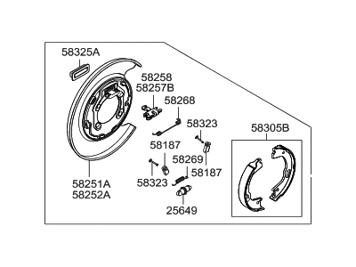 Hyundai 58270-2P000 Brake Assembly-Parking Rear,RH