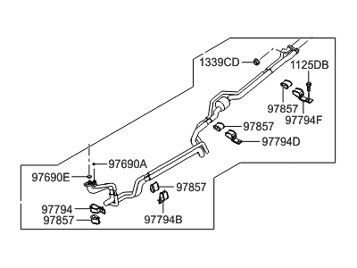 2007 Hyundai Santa Fe A/C Hose - 97770-0W001