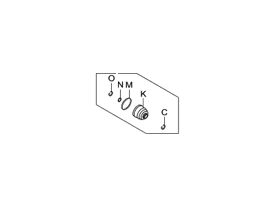 Hyundai 49543-2L401 Boot Kit-Front Axle Differential Side,LH