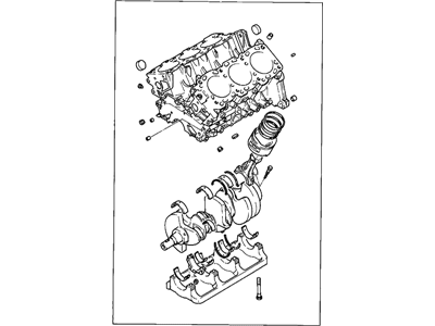 Hyundai 21102-35A00 Engine Assembly-Short
