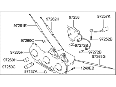 2000 Hyundai Accent A/C Switch - 97250-25100