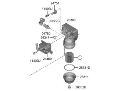 2021 Hyundai Elantra Oil Pump - 263A0-2J300