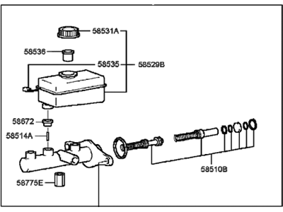 Hyundai Sonata Brake Master Cylinder - 58510-38304