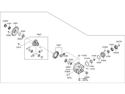 Hyundai 47400-4F000 Differential Assembly-Front