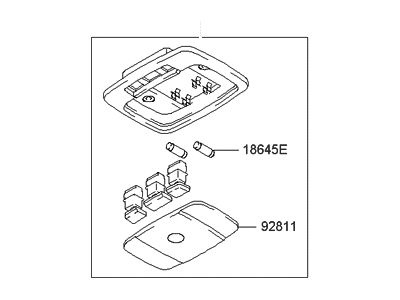 Hyundai 92810-39000-ZQ Room Lamp Assembly