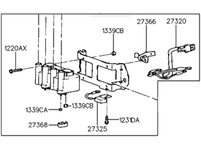 1993 Hyundai Scoupe Ignition Coil - 27301-22037