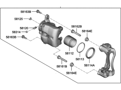 Hyundai Veloster Brake Caliper - 58180-J3A10