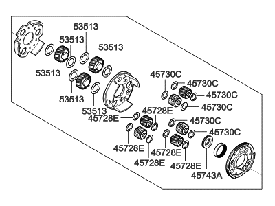 Hyundai 45760-3B671 Carrier Assembly-Planetray,Center