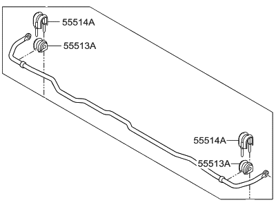 2009 Hyundai Santa Fe Sway Bar Kit - 55510-2P000