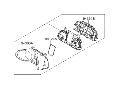 Hyundai Santa Fe Sport Instrument Cluster - 94031-4Z110