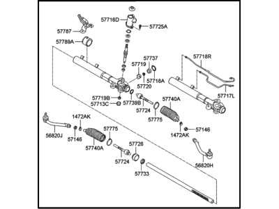 Hyundai Santa Fe Rack And Pinion - 57700-0W100-RM