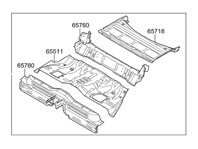 2019 Hyundai Genesis G80 Floor Pan - 65510-B1000