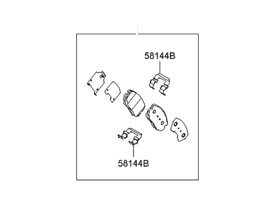 Hyundai 58101-2HA10 Front Disc Brake Pad Kit