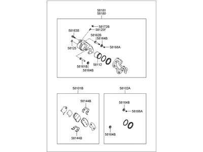 2010 Hyundai Elantra Brake Caliper - 58110-2H300