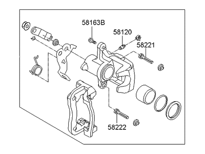 2017 Hyundai Veloster Brake Caliper - 58310-2VA30