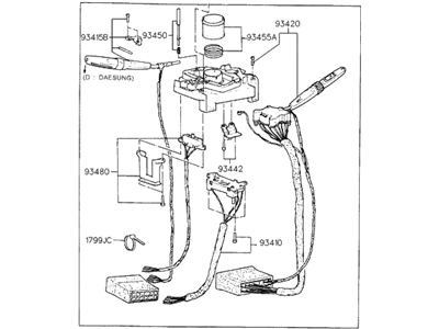 Hyundai 93400-23000 Switch Assembly-Multifunction