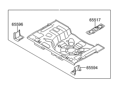 Hyundai 65520-2V101 Panel Assembly-Rear Floor Rear Complete