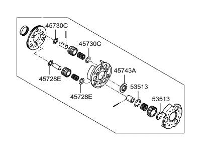 Hyundai 45760-3B200 Carrier Assembly-Planetray,Center