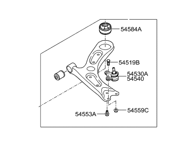 Hyundai 54501-F3000 Arm Complete-Front Lower,RH