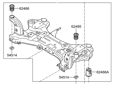 2019 Hyundai Elantra Front Cross-Member - 62405-F3050