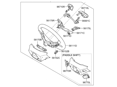 2020 Hyundai Elantra GT Steering Wheel - 56110-G3AD0-PUZ