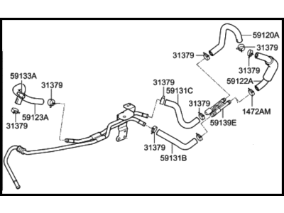2019 Hyundai Sonata Brake Booster Vacuum Hose - 59150-C1401