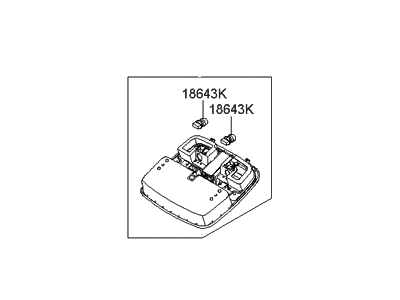 Hyundai 92810-3K000-QD Overhead Console Lamp Assembly