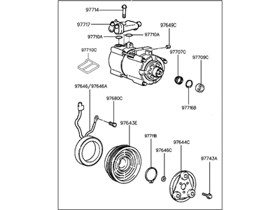 Hyundai 97701-34880 Compressor Assembly