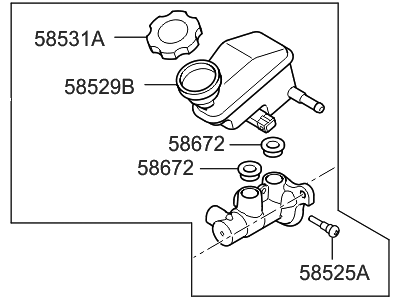 2015 Hyundai Azera Brake Master Cylinder Reservoir - 58510-3V300
