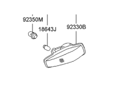 Hyundai Tiburon Side Marker Light - 92303-2C700