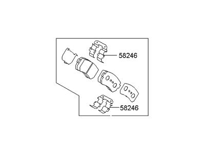 2017 Hyundai Tucson Brake Pad Set - 58302-4WA10