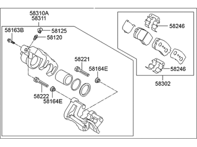 2017 Hyundai Tucson Brake Caliper Bracket - 58210-4W100