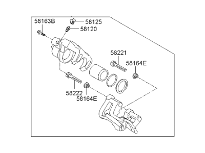 2017 Hyundai Tucson Brake Caliper - 58311-4WA10