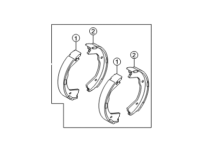 2011 Hyundai Equus Parking Brake Shoe - 58305-3MA03