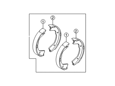 Hyundai Parking Brake Shoe - 58305-3MA03