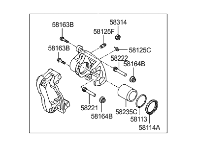 Hyundai Equus Brake Caliper - 58311-3NA00