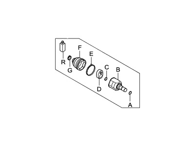 Hyundai 49535-1R101 Joint Kit-Front Axle Differential Side RH