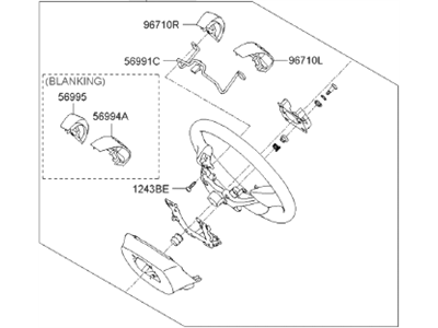 2008 Hyundai Elantra Steering Wheel - 56110-2H000-9P