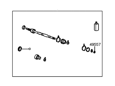 1996 Hyundai Elantra Axle Shaft - 49508-29H10