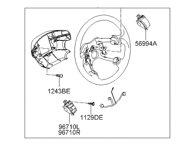 Hyundai 56110-0A400-FZ Steering Wheel Body Assembly