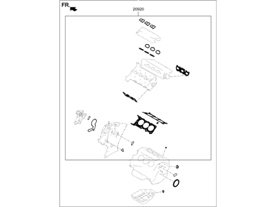 Hyundai 20910-3LA04 Gasket Kit-Engine Overhaul