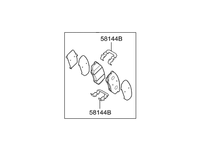 2016 Hyundai Azera Brake Pad Set - 58101-3VA90