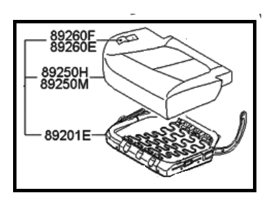 Hyundai 89200-0W000-J42 Cushion Assembly-Rear Seat,RH